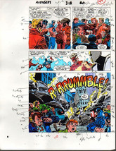 Original 1989 Avengers 312 page 27 Captain America Marvel Comics color guide art - £32.38 GBP