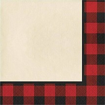 Creative Converting Buffalo Plaid 6.5&quot; Luncheon Napkins (48 Count) - £11.98 GBP