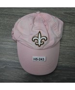 Pink Hat Women One Size Adjustable Pink Strapback Casual Fleur De Lis Ne... - £17.82 GBP