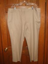 Liz Claiborne Career Emma Sit at Waist Taupe Diamond Print Ankle Pants -... - £23.79 GBP