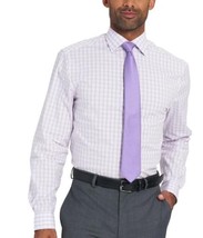 Nick Graham Mens Dress Shirt Pink Neck Tie Plaid Stretch Long Sleeves - $48.99