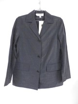 Womens Emanuel Ungaro Linen Blend Blazer Jacket Slate Blue Shimmer S NWT $265 - £69.43 GBP