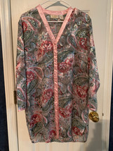 Vintage Victoria&#39;s Secret Size PS Long Sleeve Sheer Button-Front Gown/Robe - £12.78 GBP