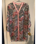 Vintage Victoria&#39;s Secret Size PS Long Sleeve Sheer Button-Front Gown/Robe - £12.52 GBP