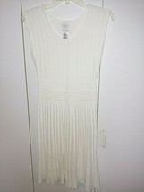 Ella Moss Girl&#39;s White Sleeveless Ribbed Knit DRESS-16-RAYON/NYLON-ADORABLE-NWOT - £14.97 GBP