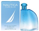 PURE BLUE * Nautica 3.3 oz / 100 ml Eau de Toilette &quot; EDT &quot; Men Cologne ... - $37.39