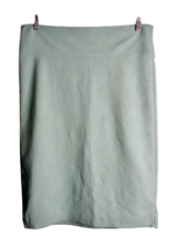 Lularoe Cassie Knit Pencil Skirt Green Geometrical Print Midi Size 2XL - $11.88