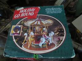 MR CHRISTMAS Holiday Go Round Carousel Western Cowboy Figures Sears exclusive - £36.71 GBP