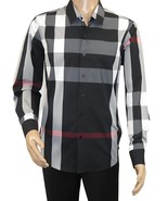 Men&#39;s Sports Shirt Clavi By Moderno Checker Plaid Long Sleeves CJLS-104 ... - $39.99