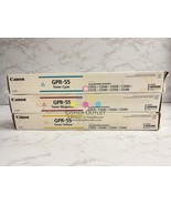 3 OEM Canon iR ADV C5535,C5540,C5550,C5560 GPR-55 CMY Toner (Water Damag... - €243,35 EUR