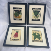 Antique Card Seed Co. Fredonia N.Y. Framed Matted Seed Packets Herb &amp; Ve... - £31.89 GBP