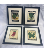 Antique Card Seed Co. Fredonia N.Y. Framed Matted Seed Packets Herb &amp; Ve... - £31.56 GBP