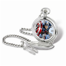 Marvel Captain America Pocket Watch with Chain - £34.97 GBP