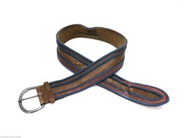 Retro Charles Jourdan Vtg Authentic Belt Tri Color Leather Paris 1970s 30 - $32.98