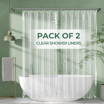 AmazerBath Shower Curtain Liner 2 Pack, 72x72 Inches - £14.29 GBP