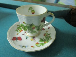 Ceramic Porcelain Butterflies And Flowers Tea Cup And Saucer [70] - £34.79 GBP