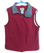 Women&#39;s Medium L.L. Bean Brick Red Fleece Lined Vest Side Slash Pockets ... - £16.90 GBP