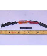 Vintage Odd Miniature Metal Locomotive with Train Cars and 1 Track - $27.45