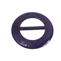 Vintage Copper Enamel Reversible Belt Tee Shirt Scarf Slide purple black - £9.28 GBP