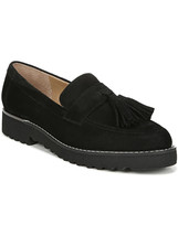 New Franco Sarto Womens Carolynn Lug Sole Loafers Black Patent Slip On Sz 7 - $38.50