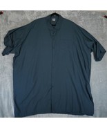 LA LEELA Button Up Shirt 6XL Mens Rayon Casual Plus size Blue Light Airy... - £14.35 GBP