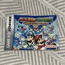 Nintendo Game Boy Advance GBA Mario and Luigi Superstar Saga Manual ONLY D1 - $14.36