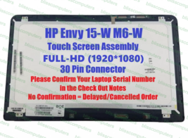 HP Envy X360 15-W181NR 15-W191MS 15-W237CL 15T-W000 LED LCD Screen Assembly - $121.55