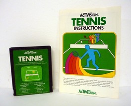Tennis Atari 2600 Activision Video Game Cartridge w/Instruction Manual 1981 - £4.06 GBP