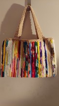 Beige Two-Faced Shoulder/Tote Bag, Size 18 inches wide, 11 inches deep, ... - $15.00