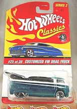 2005 Hot Wheels Classics Series 2 25/30 Customized Vw Drag Truck Aqua w/WL 5 Sp - £12.93 GBP