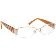 Fendi Women&#39;s Eyeglasses F984 714 Pale Gold Half Rim Frame Italy 53[]17 130 - £118.63 GBP
