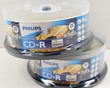 (2) Philips LightScribe CD-R 25 Recordable Disc 700 MB 80 Min 52X Set NE... - £77.68 GBP