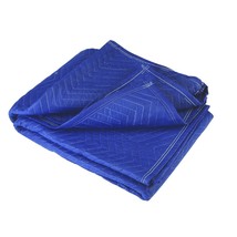 72&quot; x 80&quot; MOVERs BLANKET blue poly cotton Padded Quilted Soft Furniture moving - £31.45 GBP