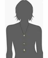 Kendra Scott Charlotte Gunmetal Black Mother Of Pearl Silver Y Necklace ... - $167.82 CAD