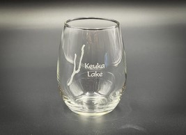 Keuka Lake - New York - Lake Life - Laser engraved 15 oz stemless wine g... - £10.97 GBP