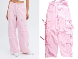 ZARA SS25 LIGHT PINK CARGO FULL LENGTH PANTS EU 34~ 2 - $1,312.10 MXN