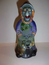 Fenton Glass Green Halloween Witch&#39;s Way Witch Figurine Ltd Ed Kim Barley #9/21 - £201.21 GBP