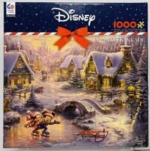Ceaco Disney Mickey and Minnie Sweetheart Holiday Jigsaw Puzzle Thomas Kinkade - £17.25 GBP