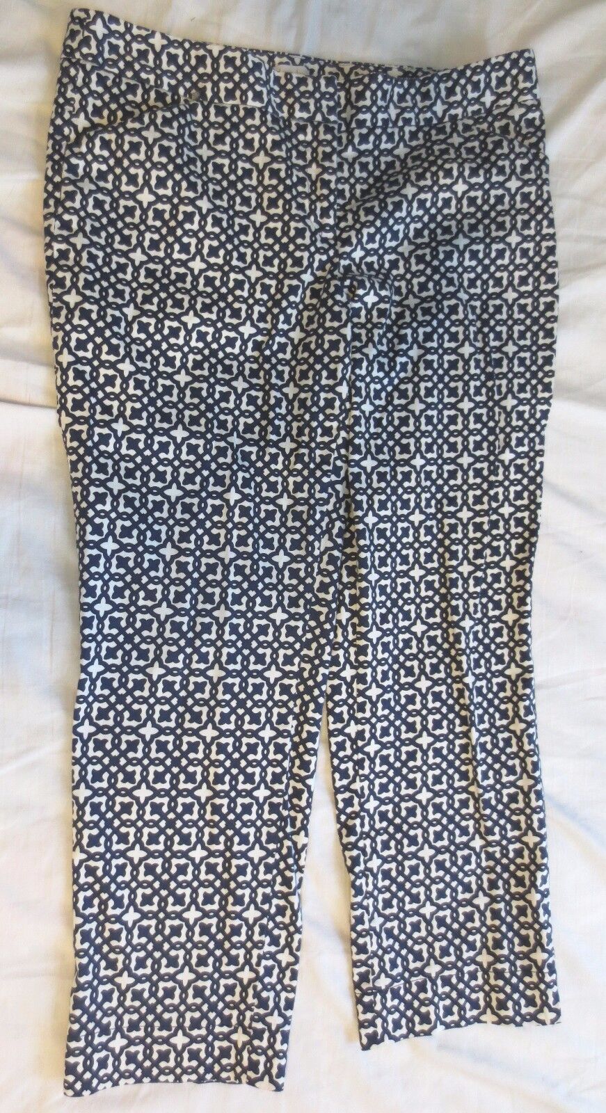 Primary image for Laundry By Shelli Segal Womens Pants Geometric print stretch cropped Sz 12 NWOT