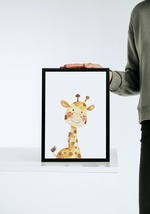 Digital File Cute Giraffe Watercolor Nursery Wall Art Instant Download K... - $1.50