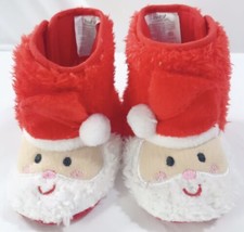 Santa Infant Slipper Shoes Glbooties Sz 0-6 Months Clause Christmas Holi... - £10.99 GBP