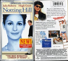 Notting Hill Special Edition Vhs Julia Roberts Universal Video Watermarks New - $6.95