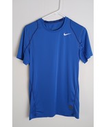 Nike Pro Men&#39;s Sz Small Short Sleeve Crewneck Fitted T-Shirt Blue - $229.84 MXN