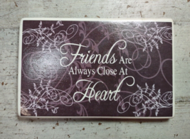 Friends Are Always Close at Heart Purple Ceramic Floral Refrigerator Mag... - $3.79