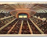 Publlic Auditorium Interior Cleveland Ohio OH Linen Postcard H24 - $2.92