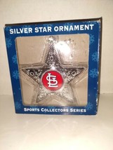 MLB Silver Star Ornament Saint Louis Cardinals Christmas Topperscot (#) - £10.89 GBP