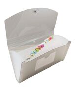 JAM PAPER 13 Pocket Accordion Folder Expanding File Smoke Grey 5x10.5 - $201.97 MXN