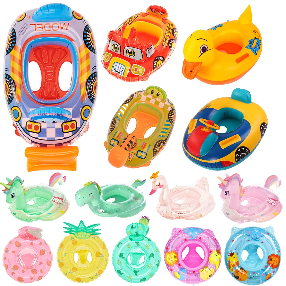 Inflatable Baby Swimming Rings Seat Floating Sun Shade Toddler PVC Swim ... - $4.12+