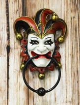 Harlequin Carnival Circus Jester Clown Joker Door Knocker Figurine 8.75&quot;... - $695.97 MXN