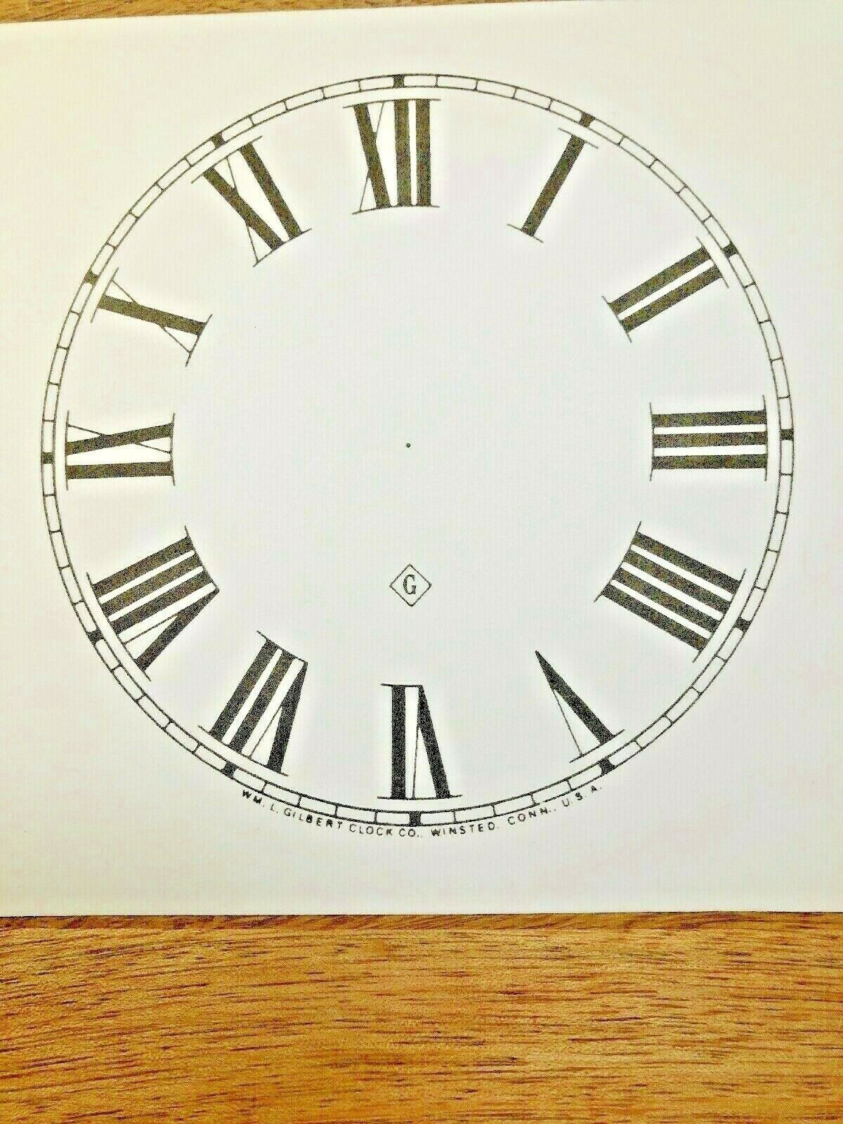 4 1/2&quot; Gilbert Clock Paper Dial             (Lot 177) - $6.98